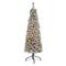 5ft. Pre-Lit Flocked Pencil Artificial Christmas Tree with Clear LED Lights